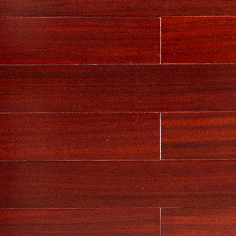 Padauk dyb rød brun massivt trægulv