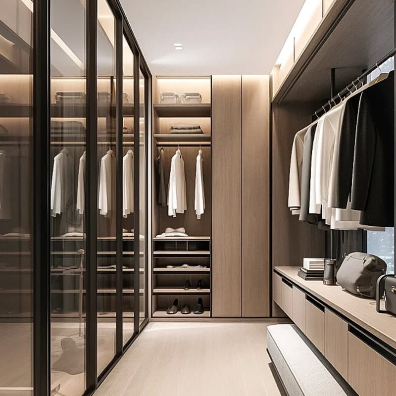 Bvlgari Dark Obsidian Skræddersyet Panoramic Walk-in Closet